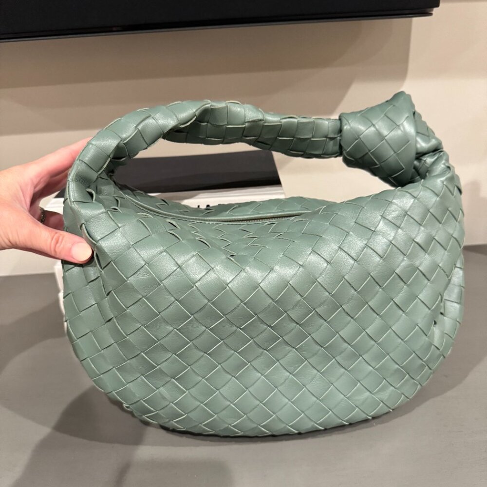 Bottega Veneta Teen Jodie Handbag-Aloe Green - Picture 4 of 5